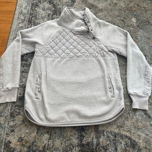 Abercrombie & Fitch Gray Asymmetrical Snap Sweatshirt Size S
